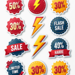 Shopping & Retail Icons - Sticker Sheet v10